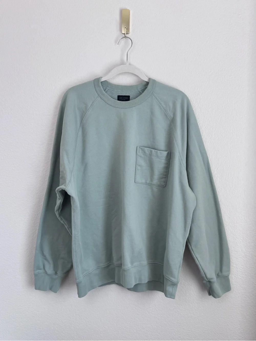 Todd Snyder Pocket Sweatshirt Mens XL Jade Green Terry Portugal Minimalist
